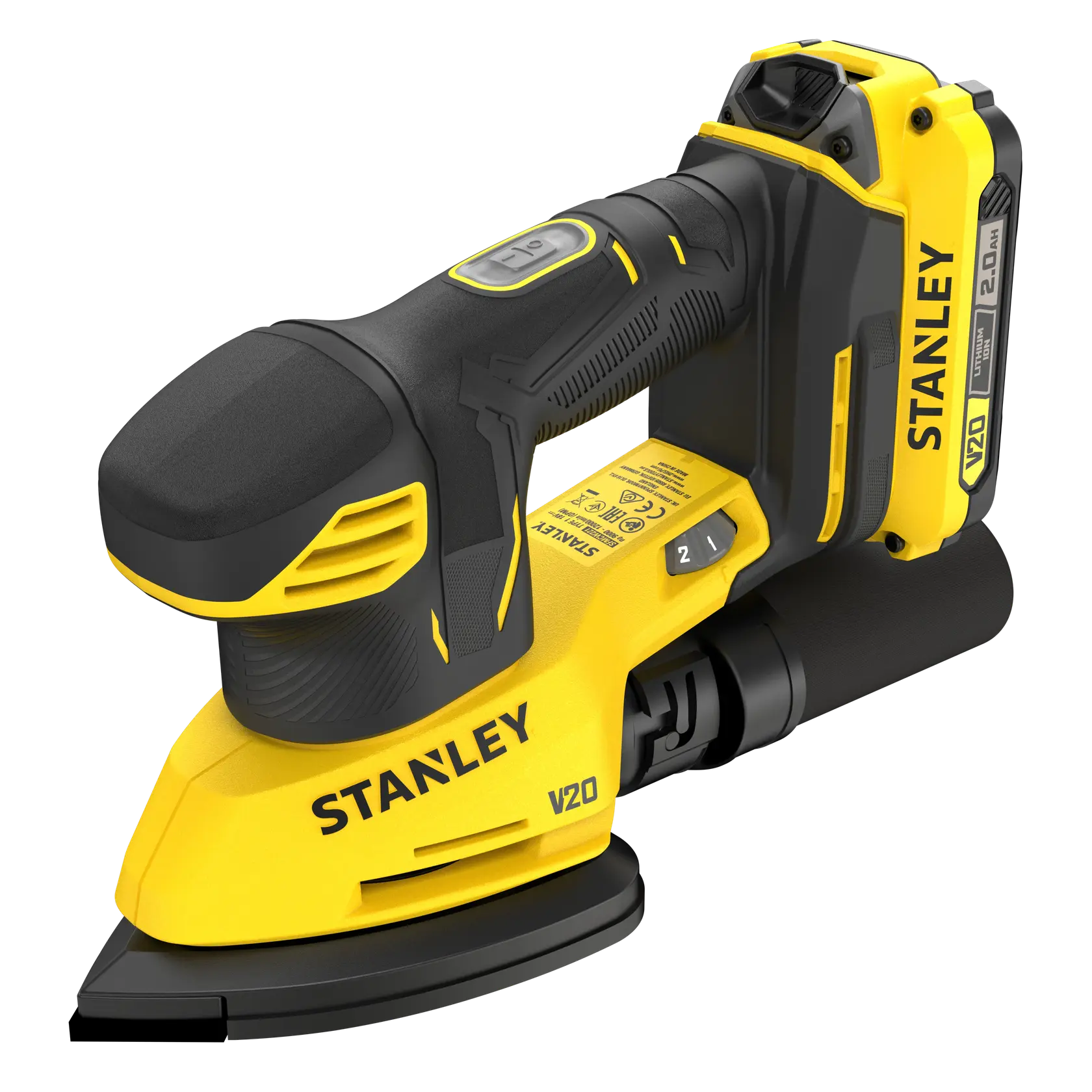 18V STANLEY® FATMAX® V20 Detail Sander with 1 x 2.0Ah Lithium-Ion Battery and Soft Bag