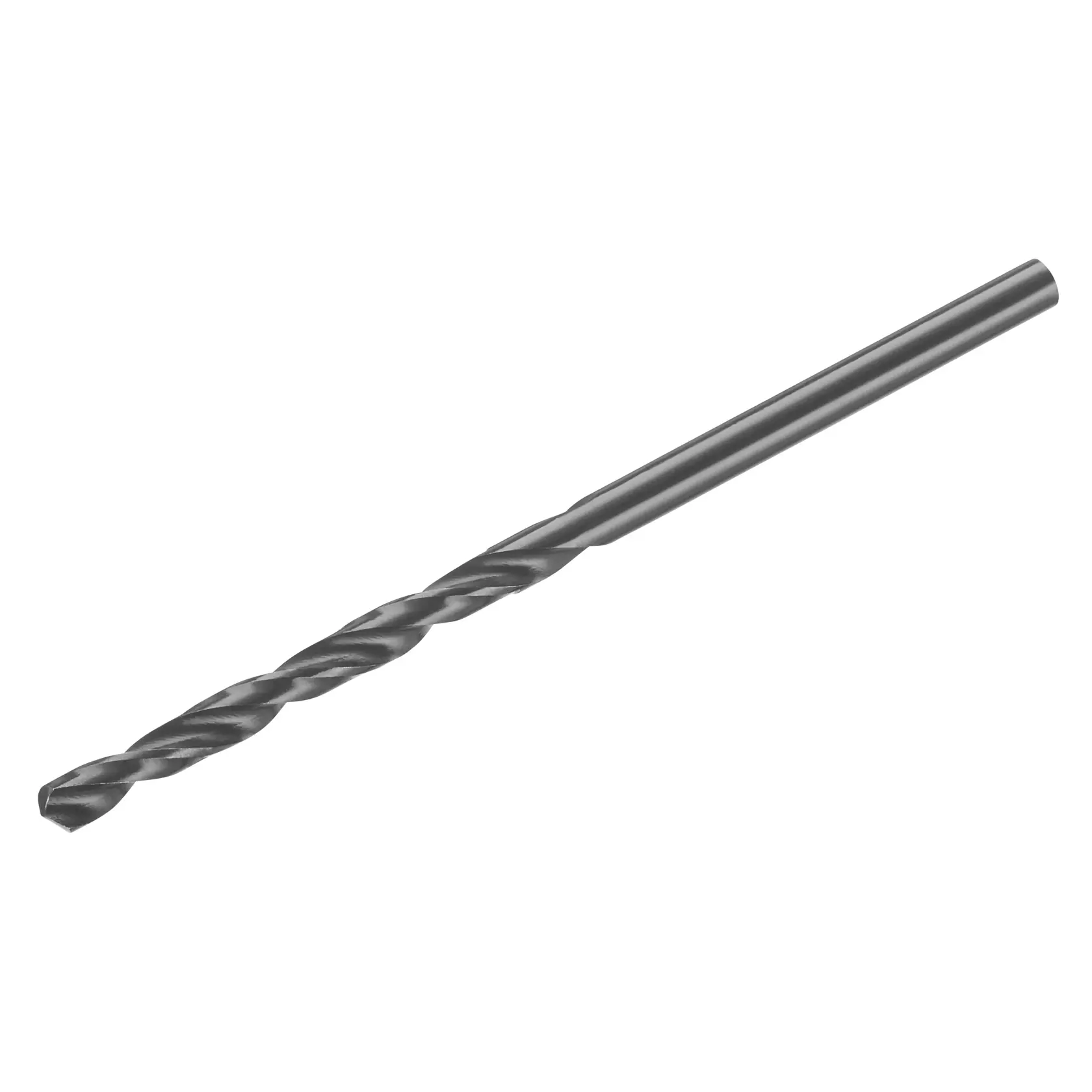 STANLEY STA50015B drill bit, metal, spiral design, side angle on white background.